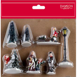 Figurines, Set of 7, Victorian Era